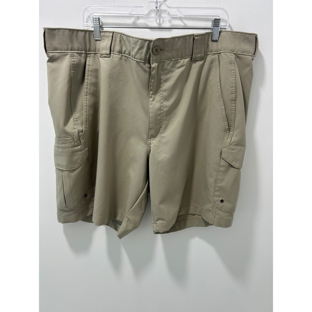 Bimini Bay Outfitters Mens Performance Fishing Cargo Shorts Tan Khaki Size 44